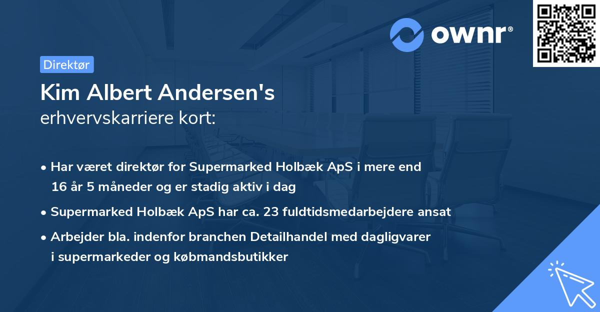 Kim Albert Andersen's erhvervskarriere kort