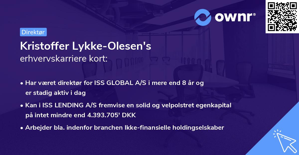 Kristoffer Lykke-Olesen's erhvervskarriere kort