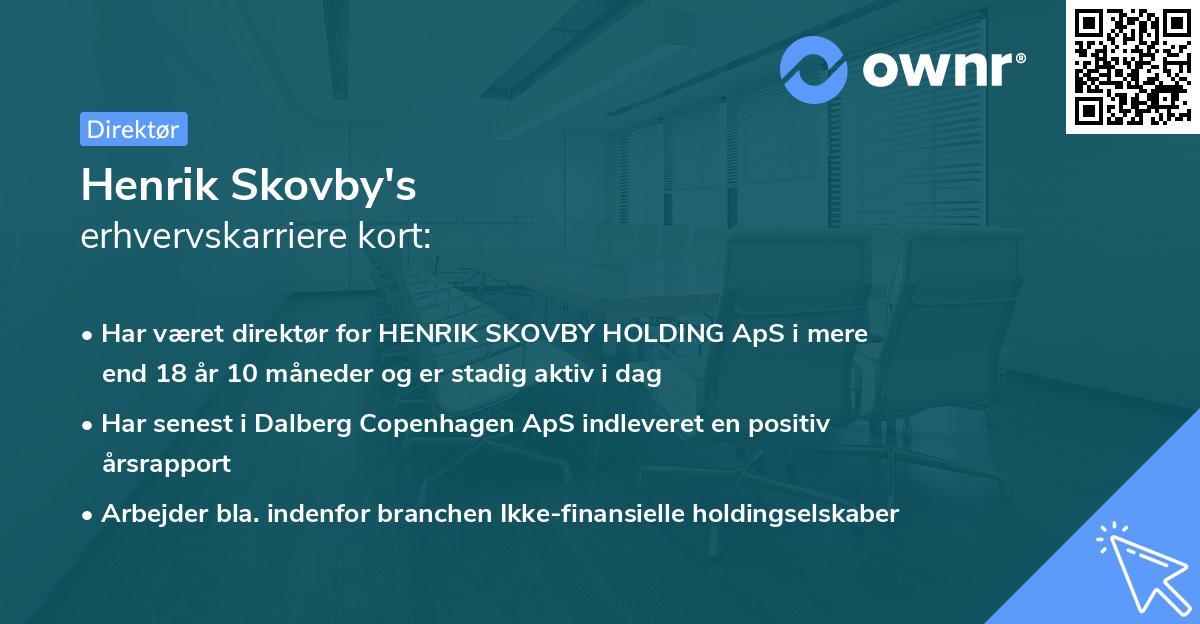 Henrik Skovby's erhvervskarriere kort