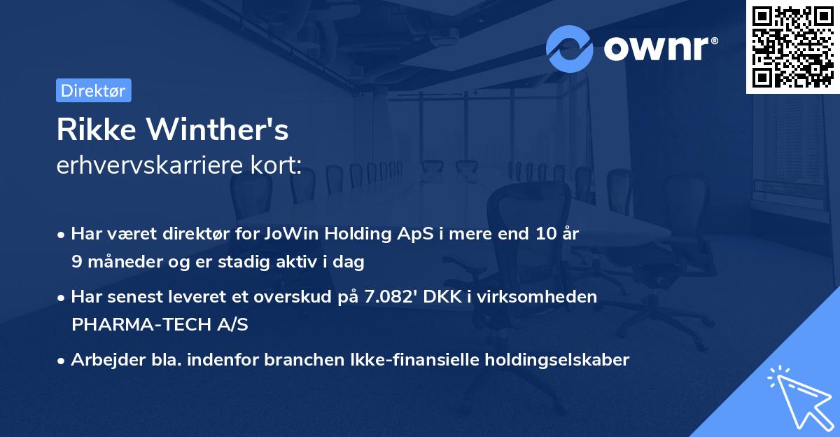 Rikke Winther's erhvervskarriere kort