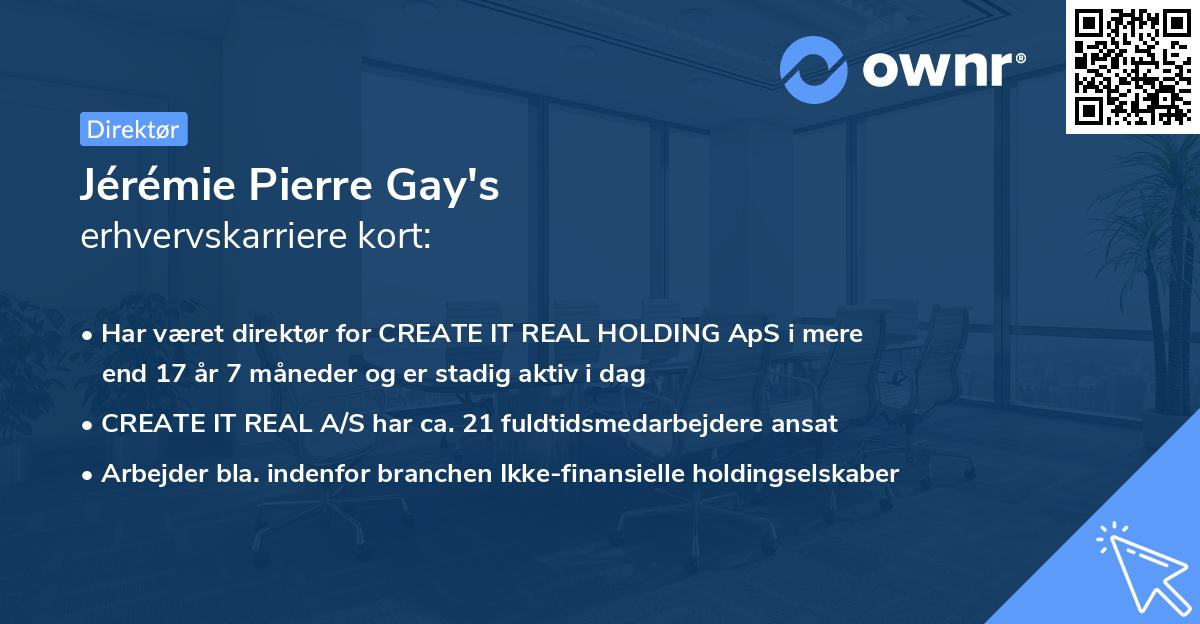 Jérémie Pierre Gay's erhvervskarriere kort