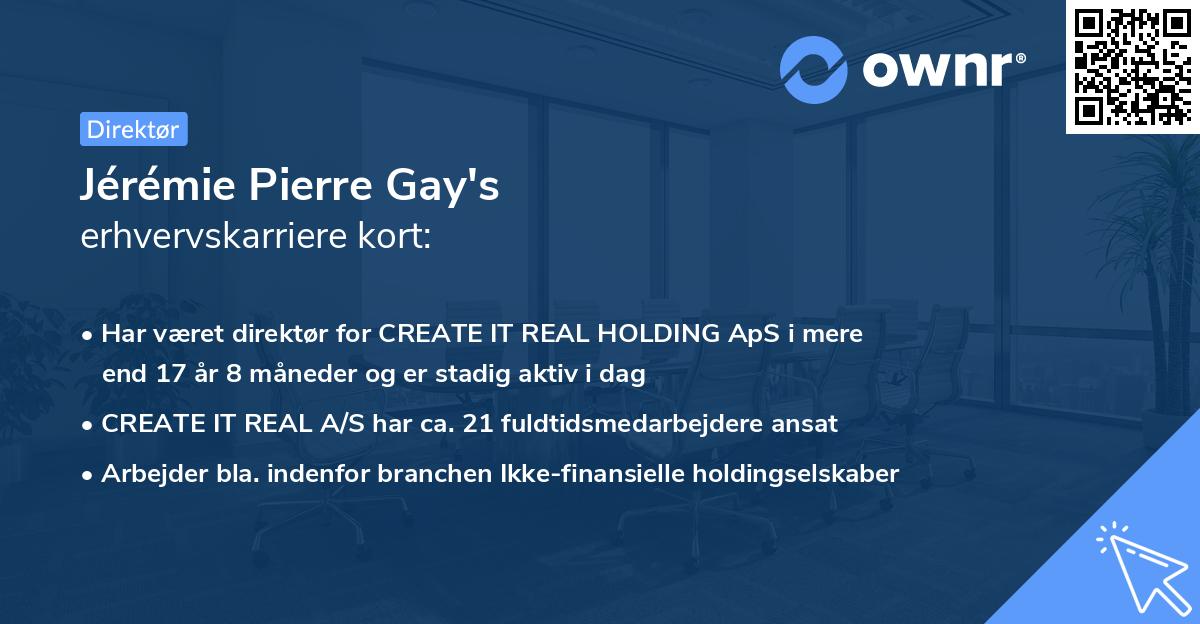Jérémie Pierre Gay's erhvervskarriere kort