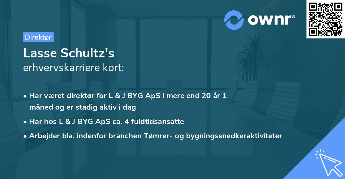 Lasse Schultz's erhvervskarriere kort