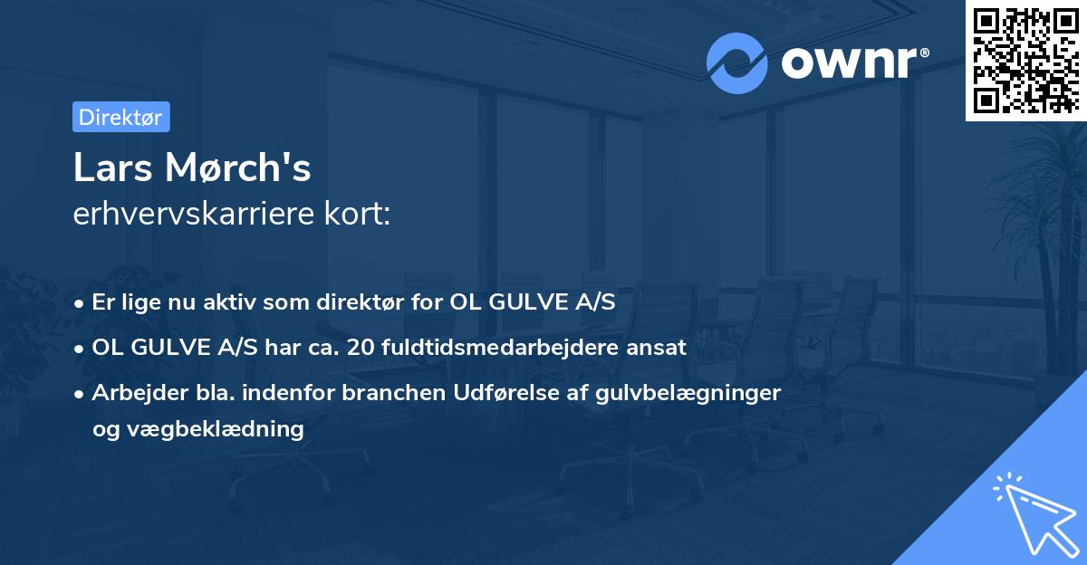 Lars Mørch's erhvervskarriere kort