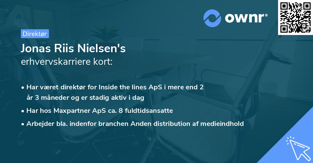 Jonas Riis Nielsen's erhvervskarriere kort