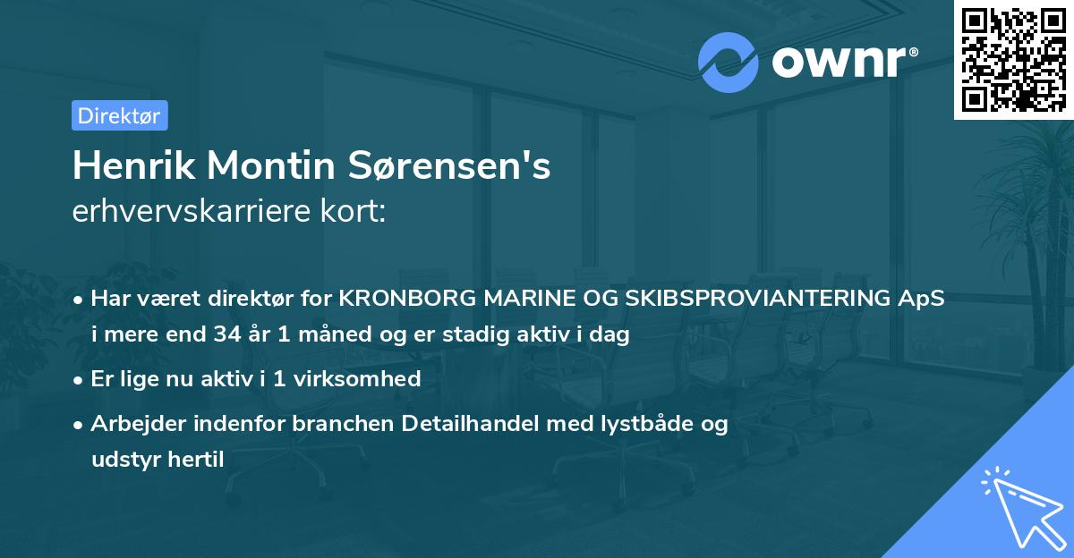 Henrik Montin Sørensen's erhvervskarriere kort