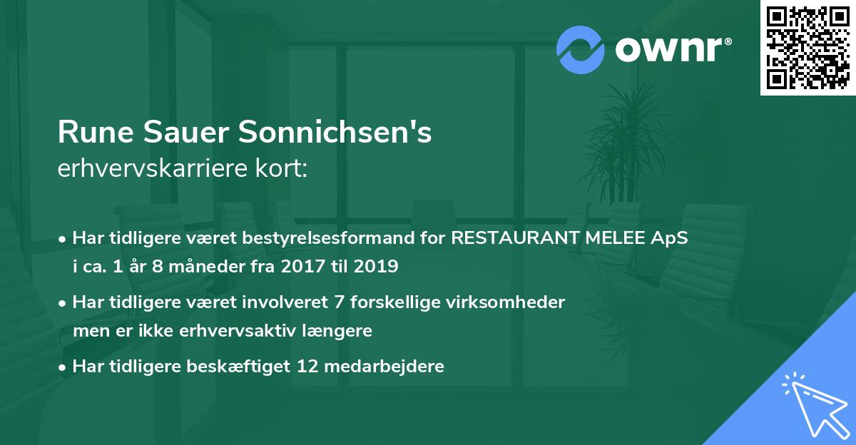 Rune Sauer Sonnichsen's erhvervskarriere kort