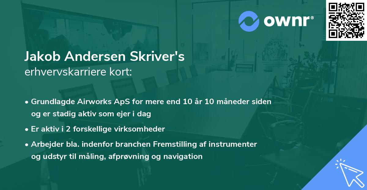 Jakob Andersen Skriver's erhvervskarriere kort