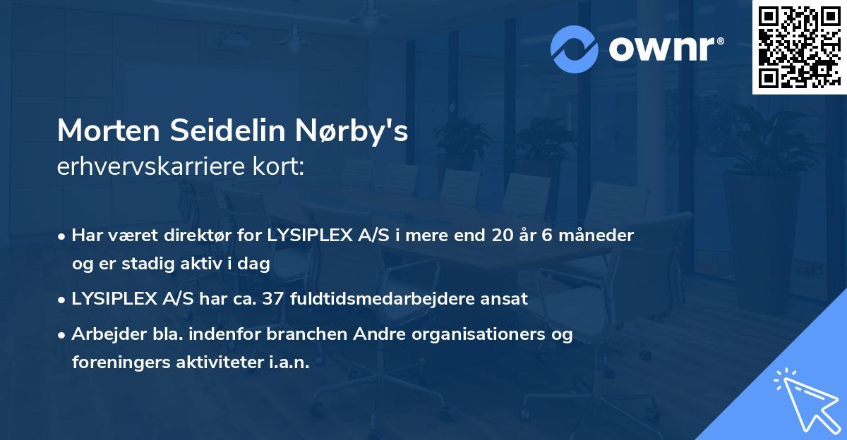 Morten Seidelin Nørby's erhvervskarriere kort