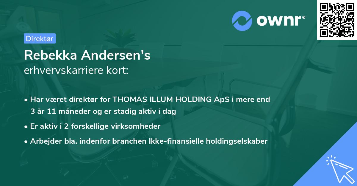 Rebekka Andersen's erhvervskarriere kort