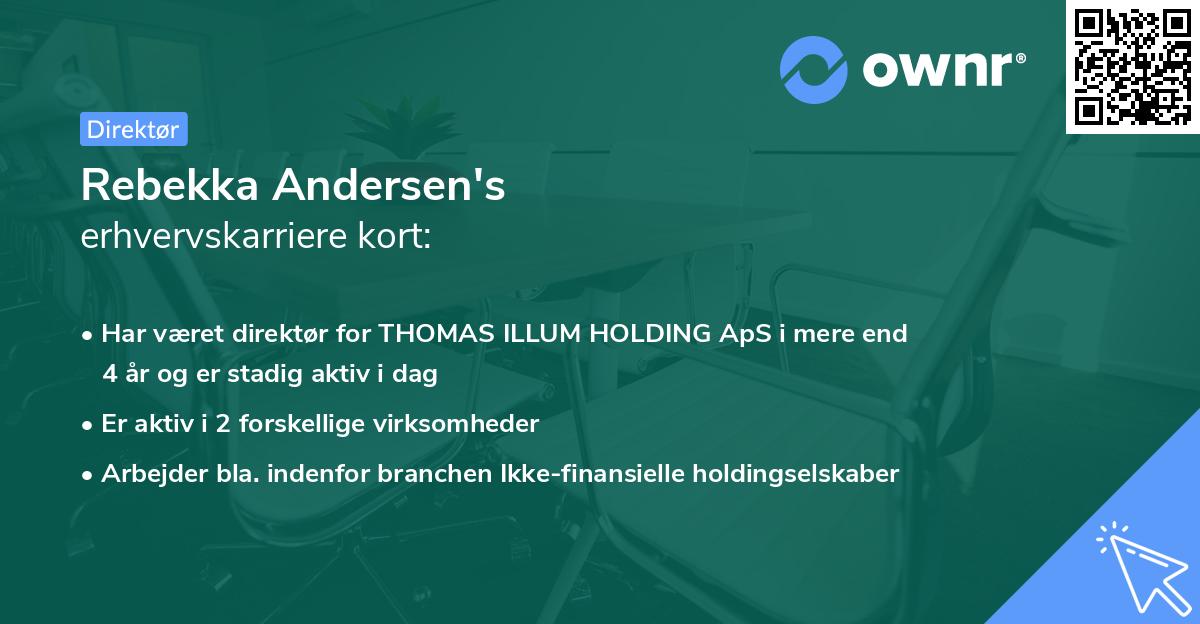 Rebekka Andersen's erhvervskarriere kort