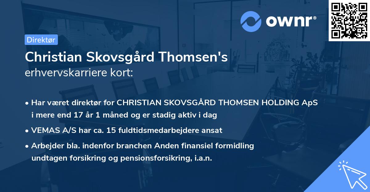Christian Skovsgård Thomsen's erhvervskarriere kort