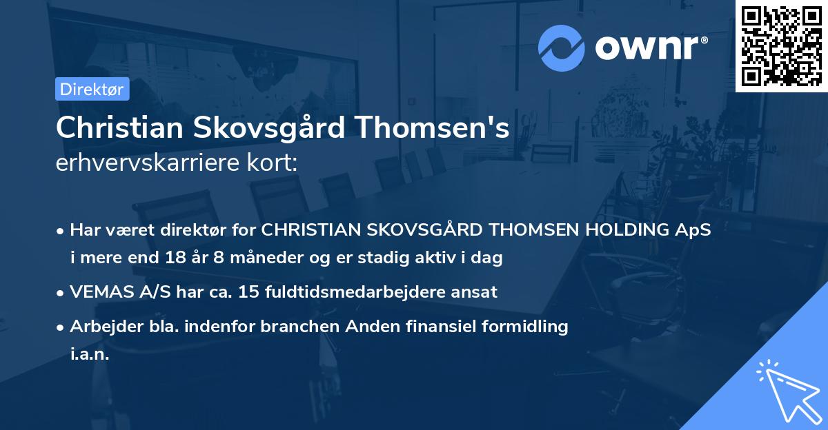 Christian Skovsgård Thomsen's erhvervskarriere kort