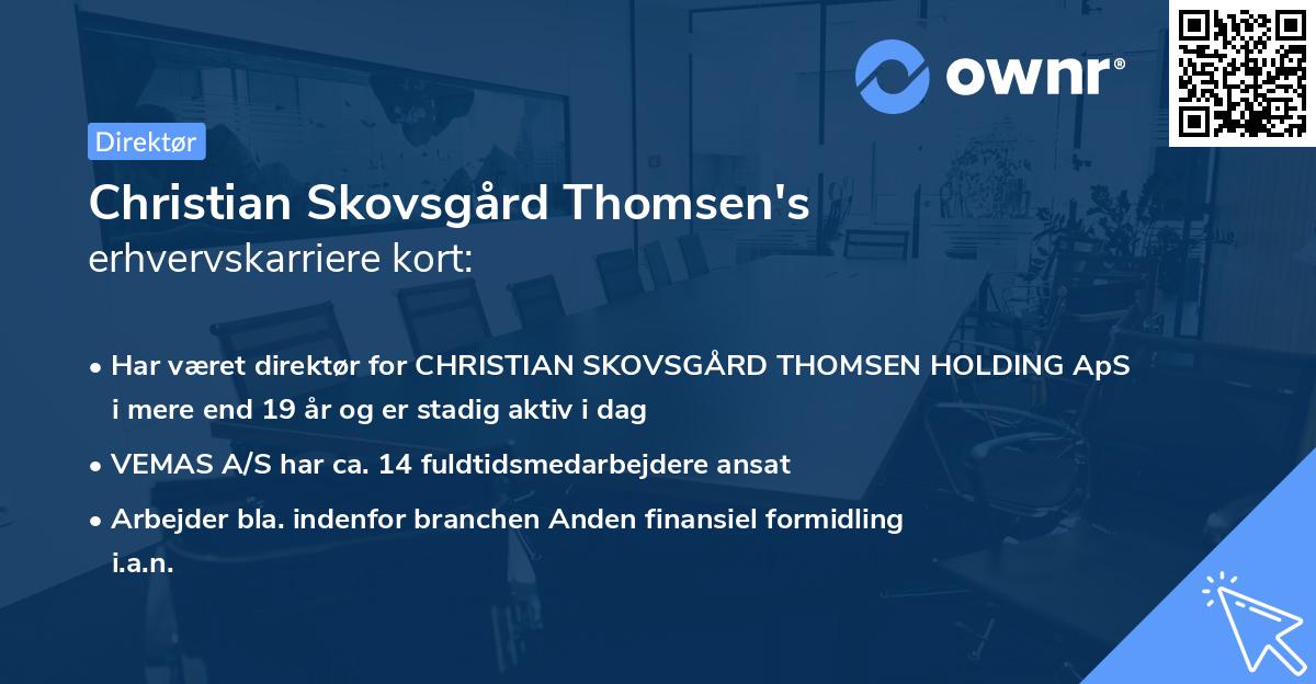 Christian Skovsgård Thomsen's erhvervskarriere kort