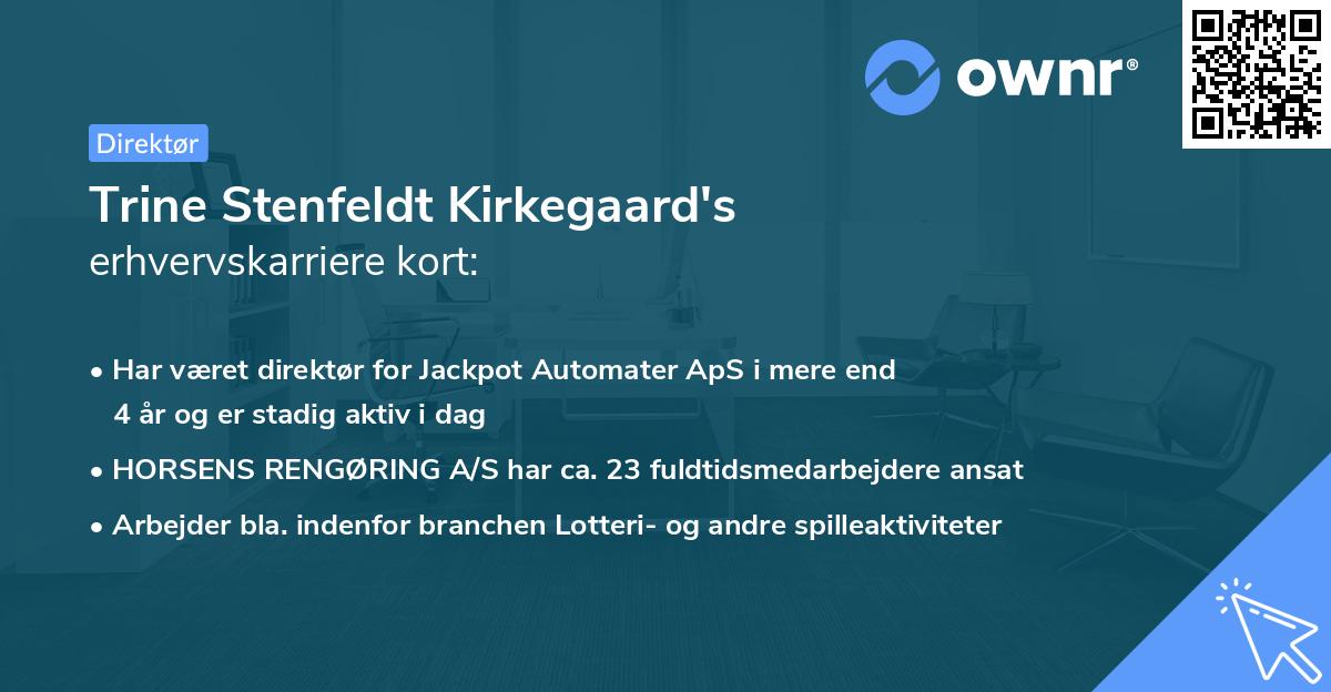Trine Stenfeldt Kirkegaard's erhvervskarriere kort
