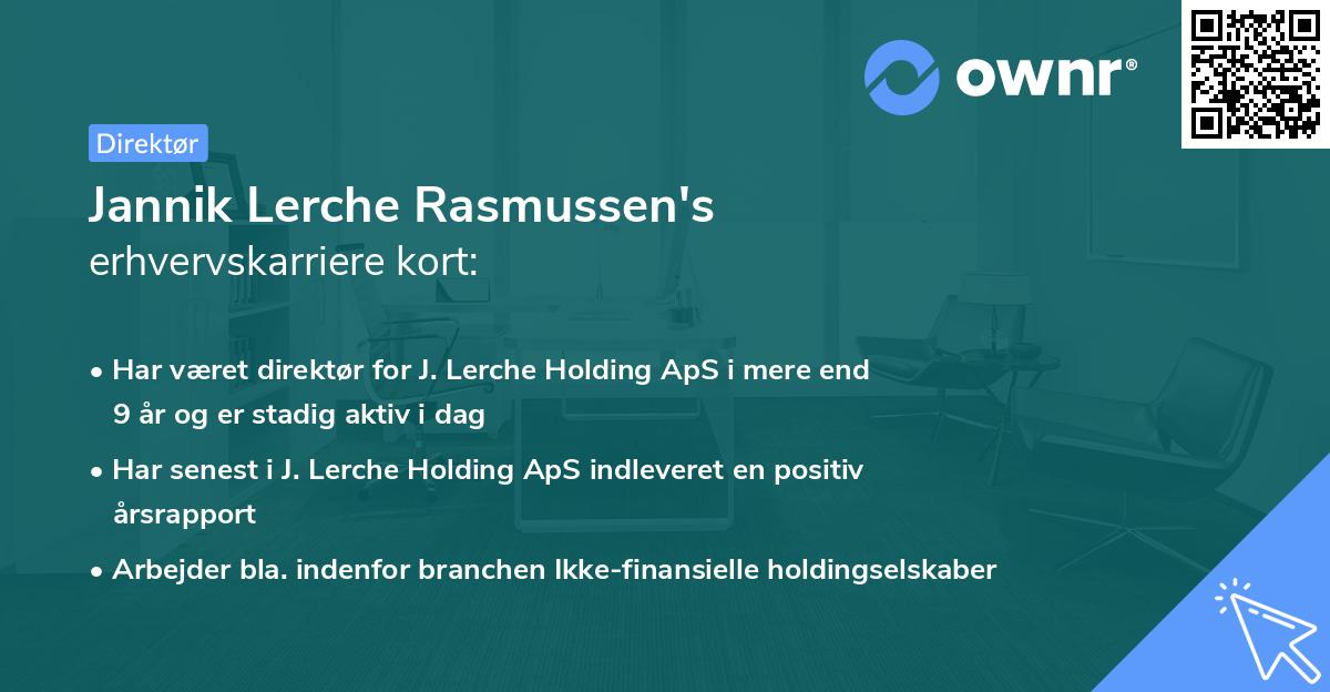 Jannik Lerche Rasmussen's erhvervskarriere kort