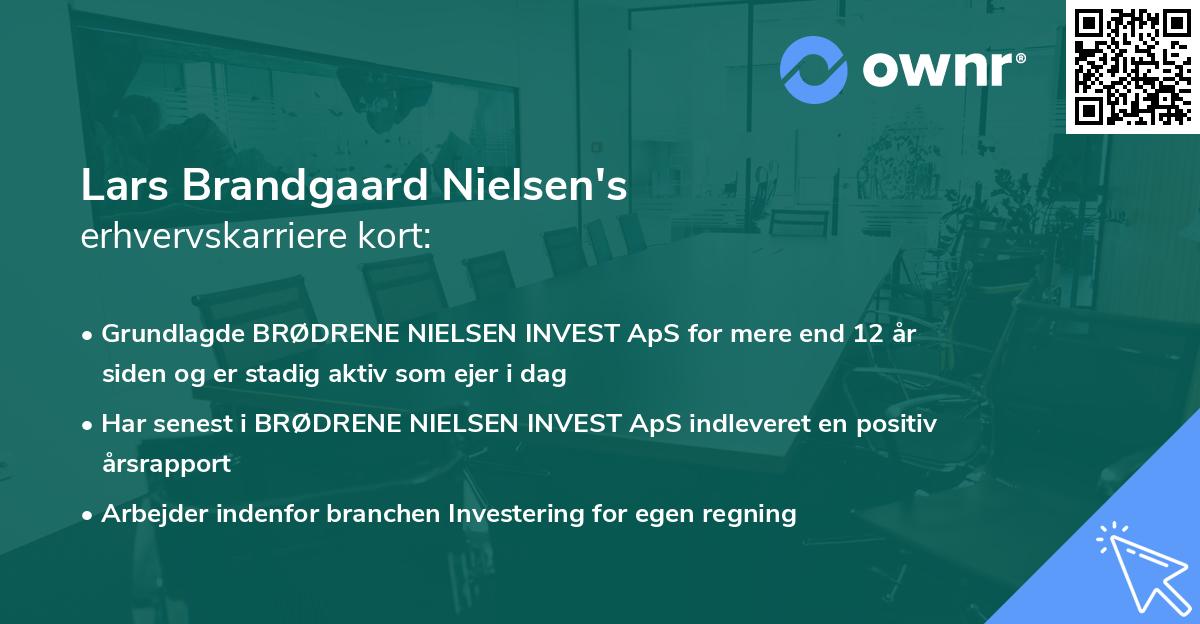 Lars Brandgaard Nielsen's erhvervskarriere kort