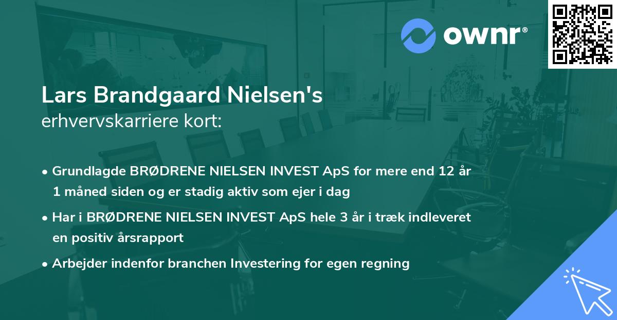 Lars Brandgaard Nielsen's erhvervskarriere kort