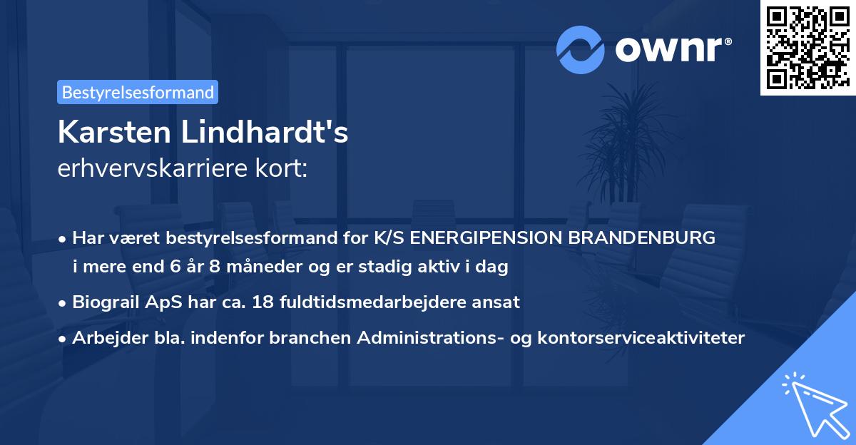 Karsten Lindhardt's erhvervskarriere kort
