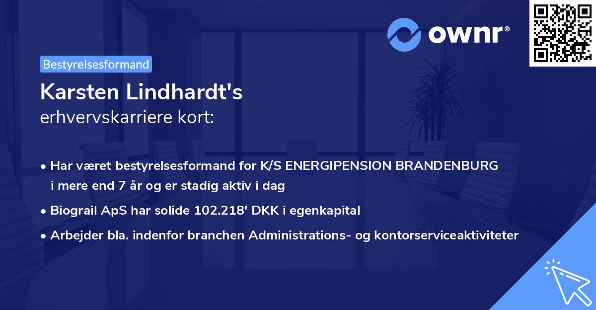 Karsten Lindhardt's erhvervskarriere kort