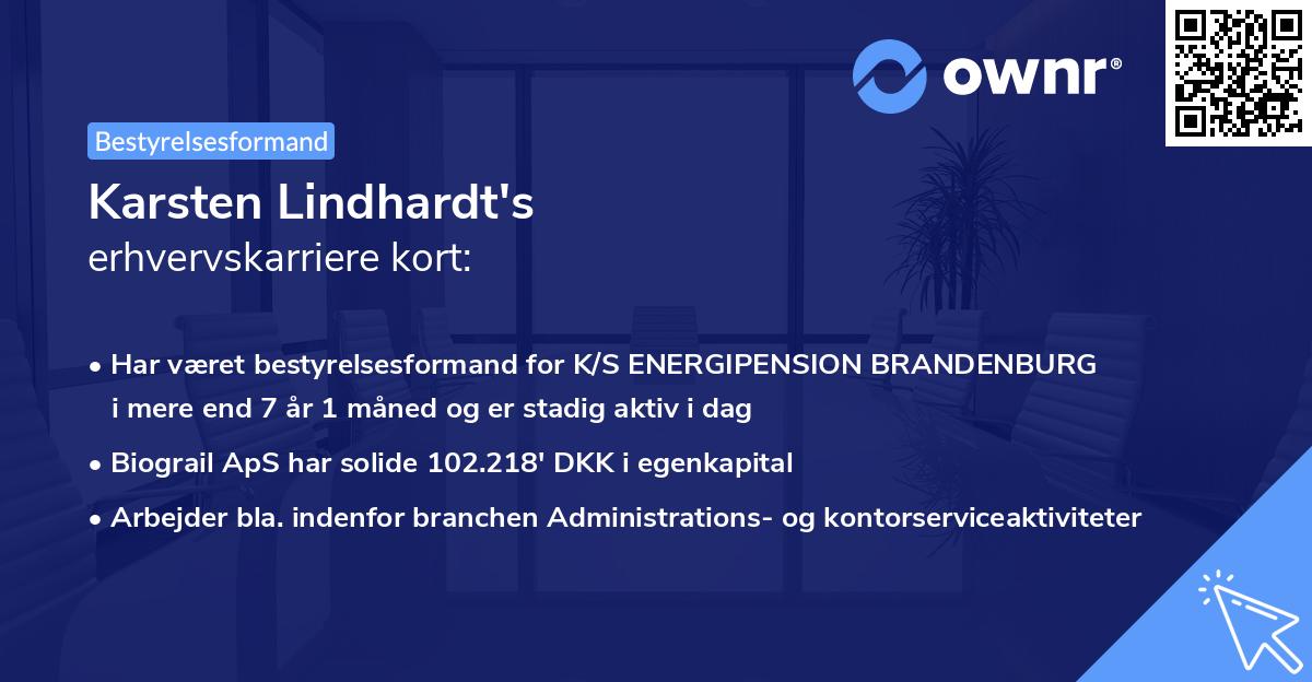 Karsten Lindhardt's erhvervskarriere kort