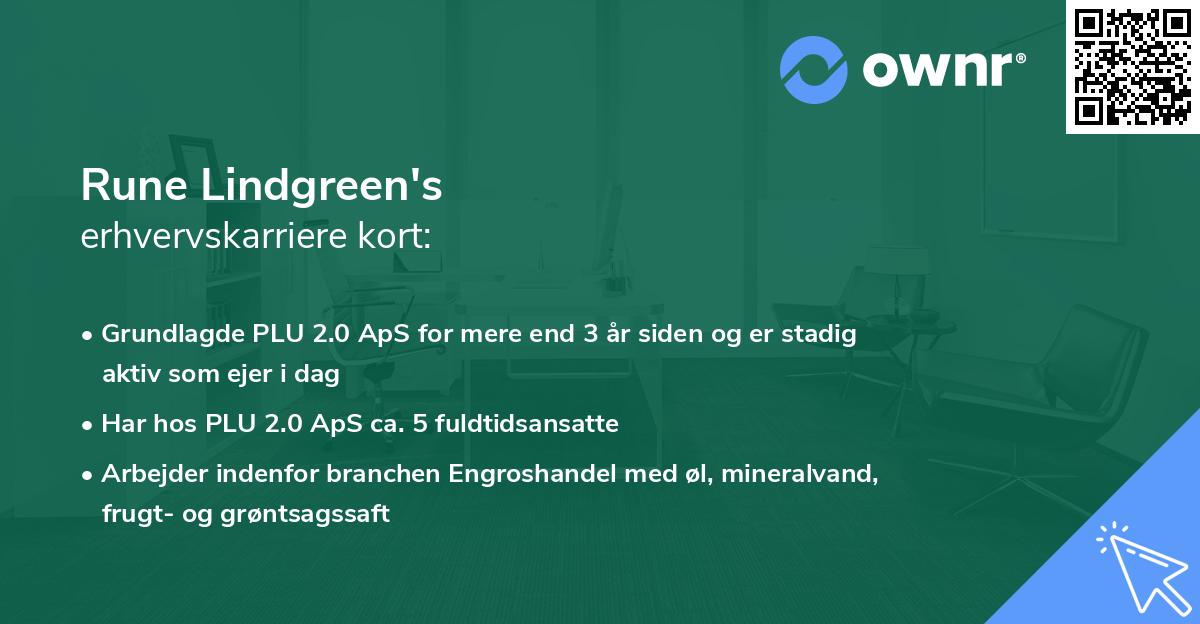 Rune Lindgreen's erhvervskarriere kort