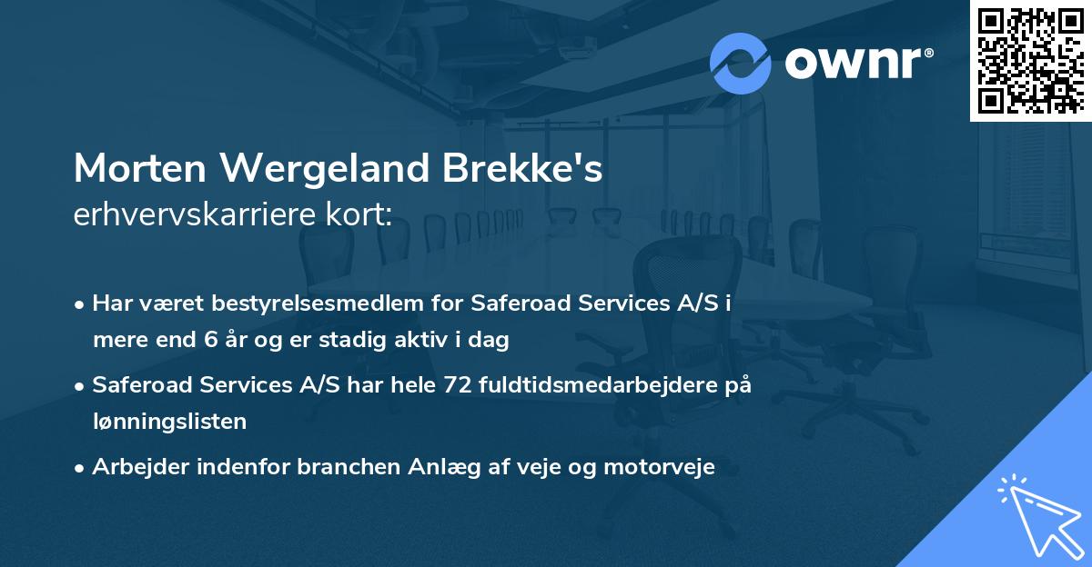 Morten Wergeland Brekke's erhvervskarriere kort