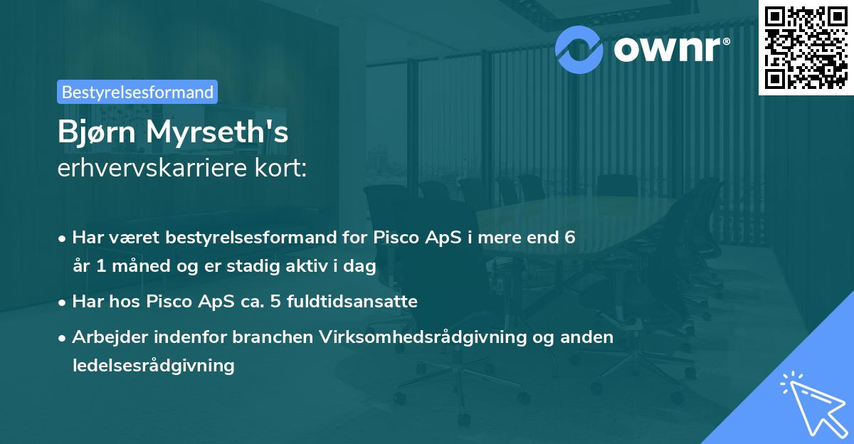 Bjørn Myrseth's erhvervskarriere kort