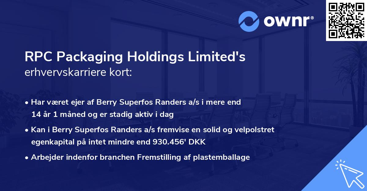 RPC Packaging Holdings Limited's erhvervskarriere kort