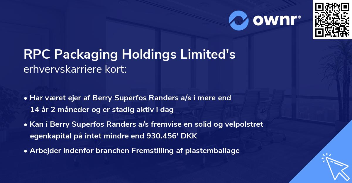 RPC Packaging Holdings Limited's erhvervskarriere kort