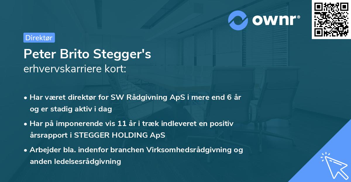 Peter Brito Stegger's erhvervskarriere kort