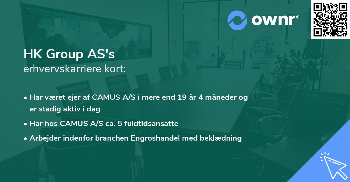 HK Group AS's erhvervskarriere kort