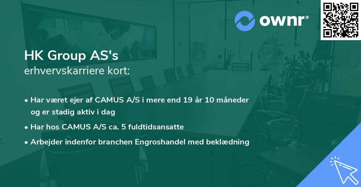 HK Group AS's erhvervskarriere kort