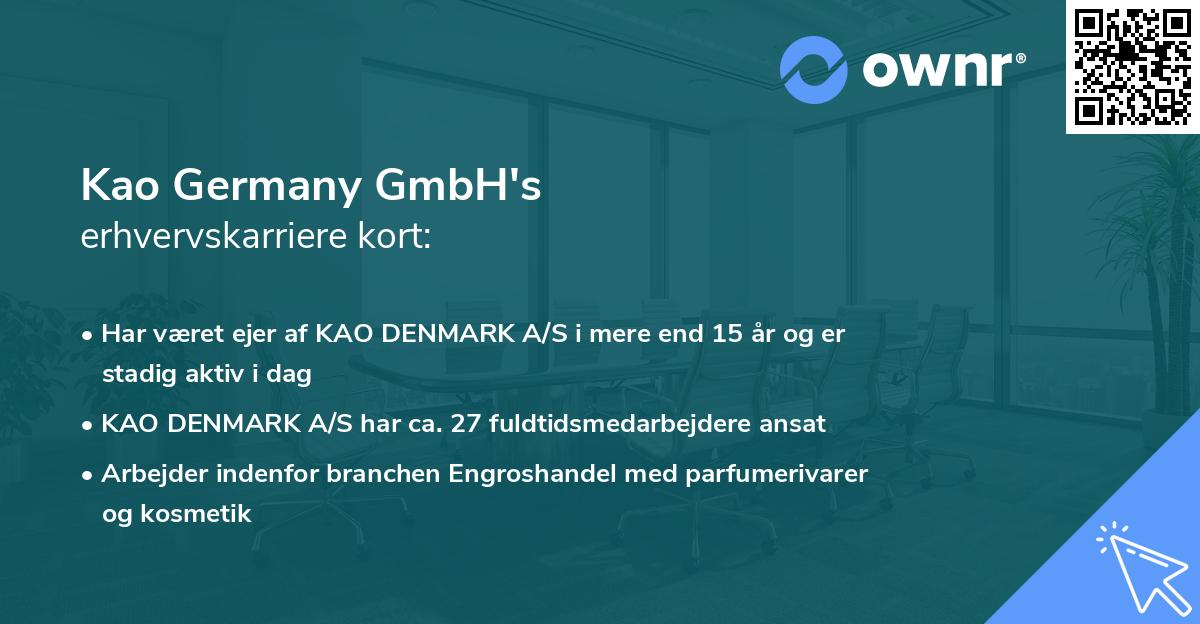 Kao Germany GmbH's erhvervskarriere kort