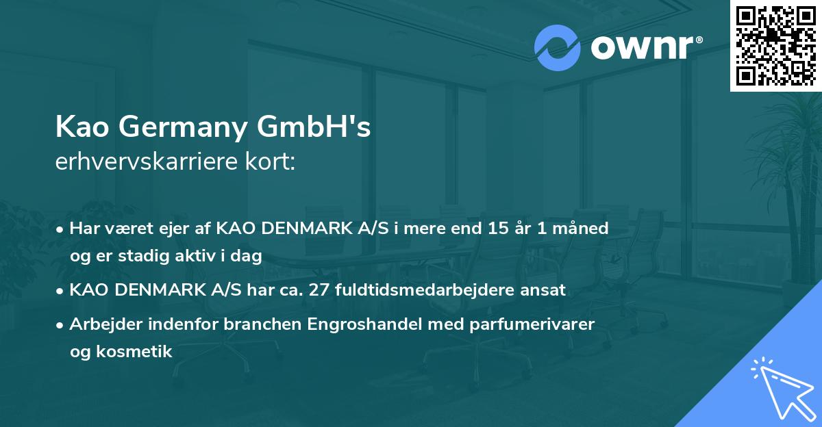 Kao Germany GmbH's erhvervskarriere kort