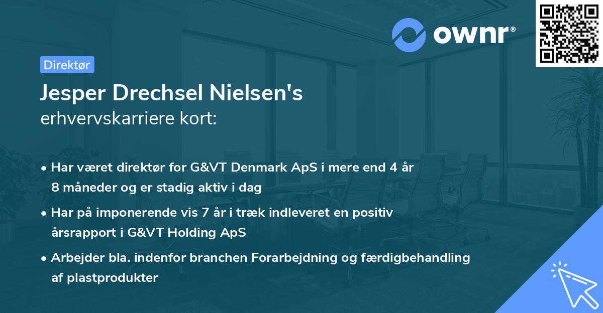 Jesper Drechsel Nielsen's erhvervskarriere kort