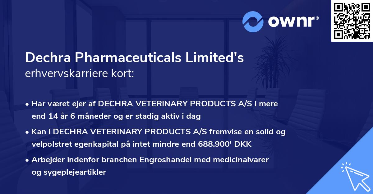 Dechra Pharmaceuticals Limited's erhvervskarriere kort
