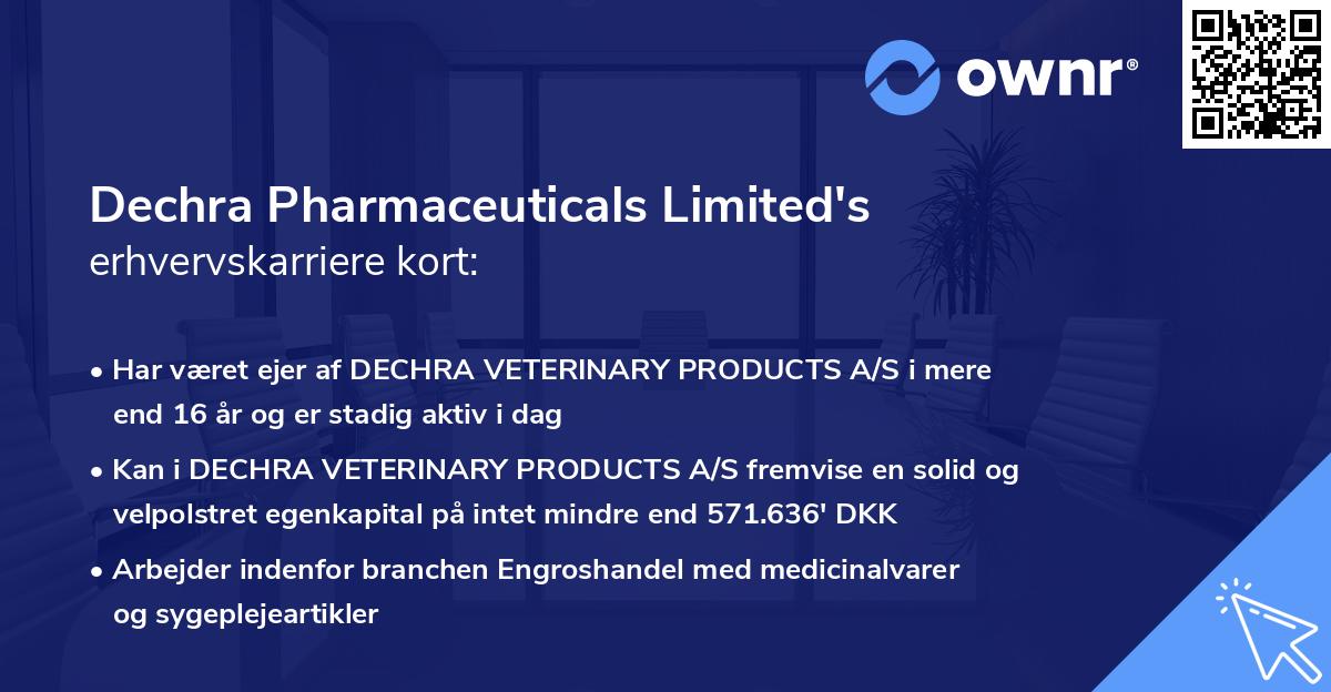 Dechra Pharmaceuticals Limited's erhvervskarriere kort