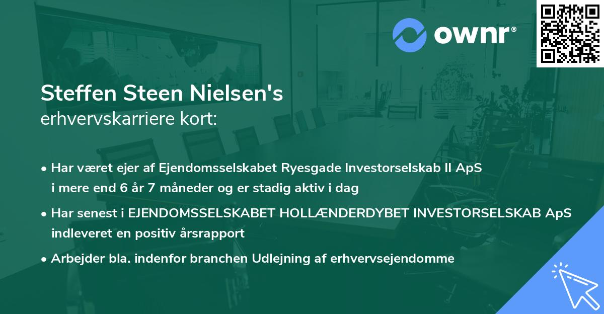 Steffen Steen Nielsen's erhvervskarriere kort