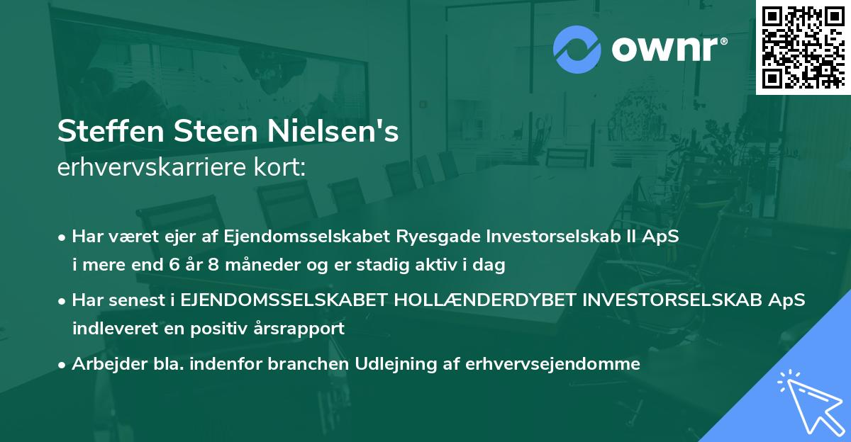 Steffen Steen Nielsen's erhvervskarriere kort