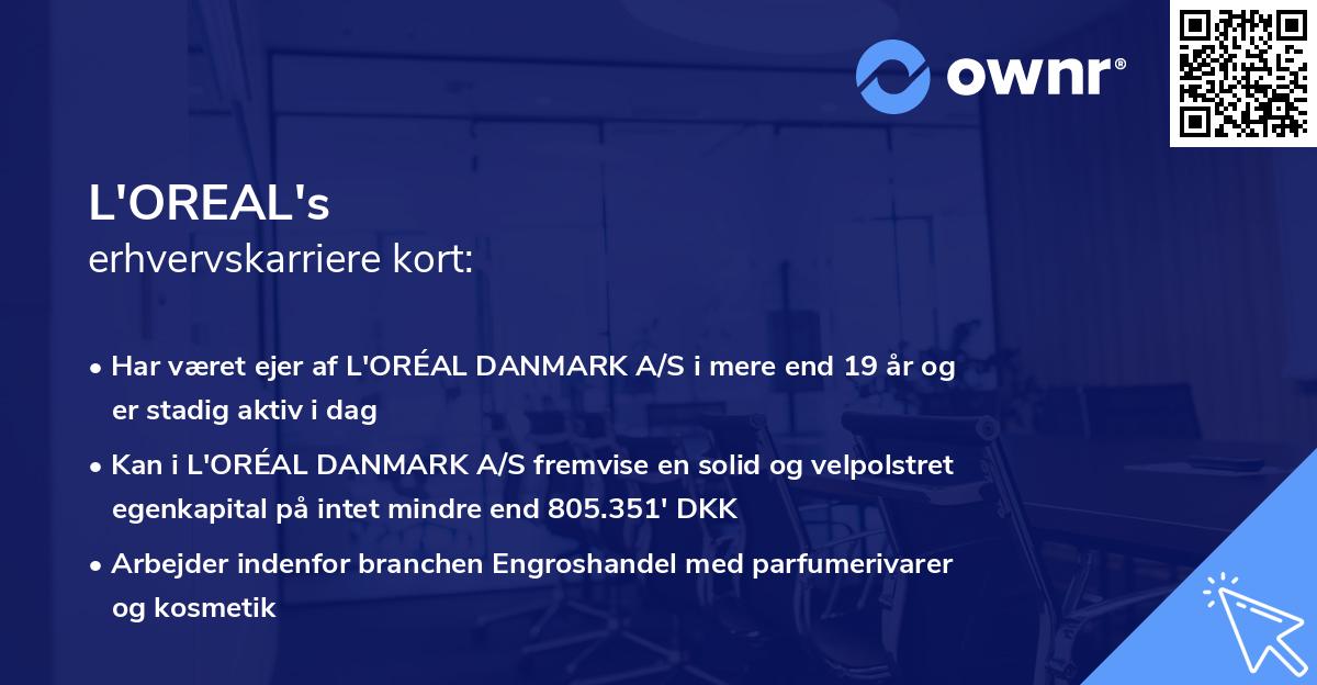 L'OREAL's erhvervskarriere kort