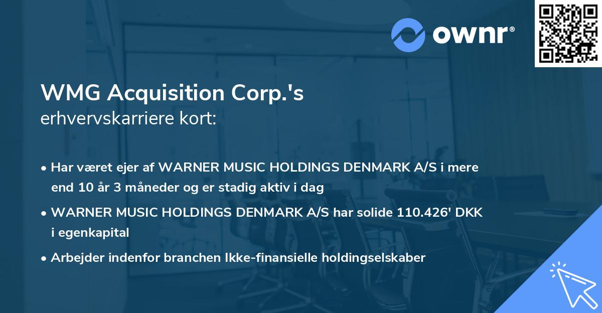 WMG Acquisition Corp.'s erhvervskarriere kort