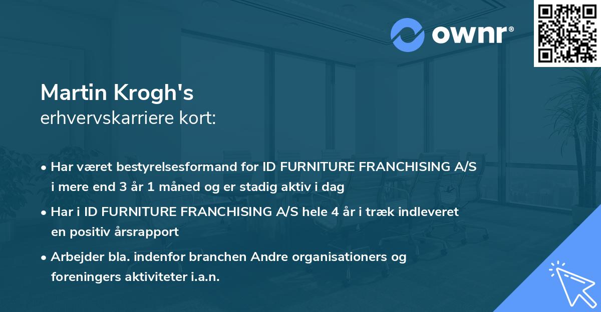 Martin Krogh's erhvervskarriere kort