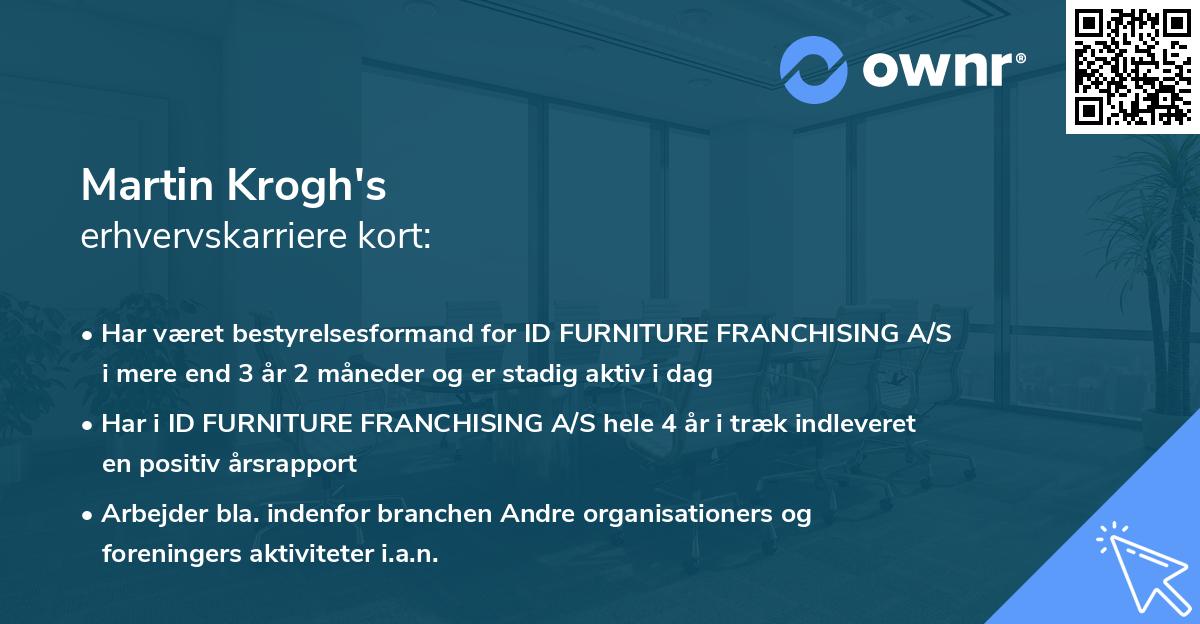 Martin Krogh's erhvervskarriere kort