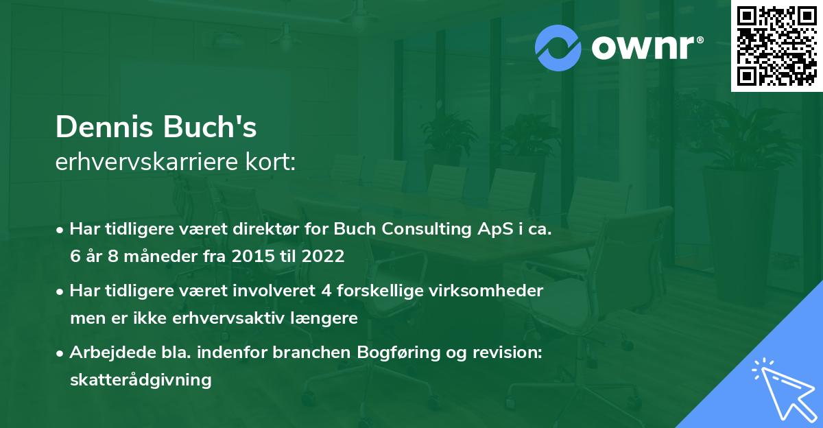Dennis Buch's erhvervskarriere kort