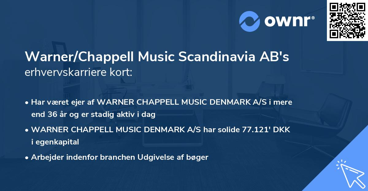 Warner/Chappell Music Scandinavia AB's erhvervskarriere kort
