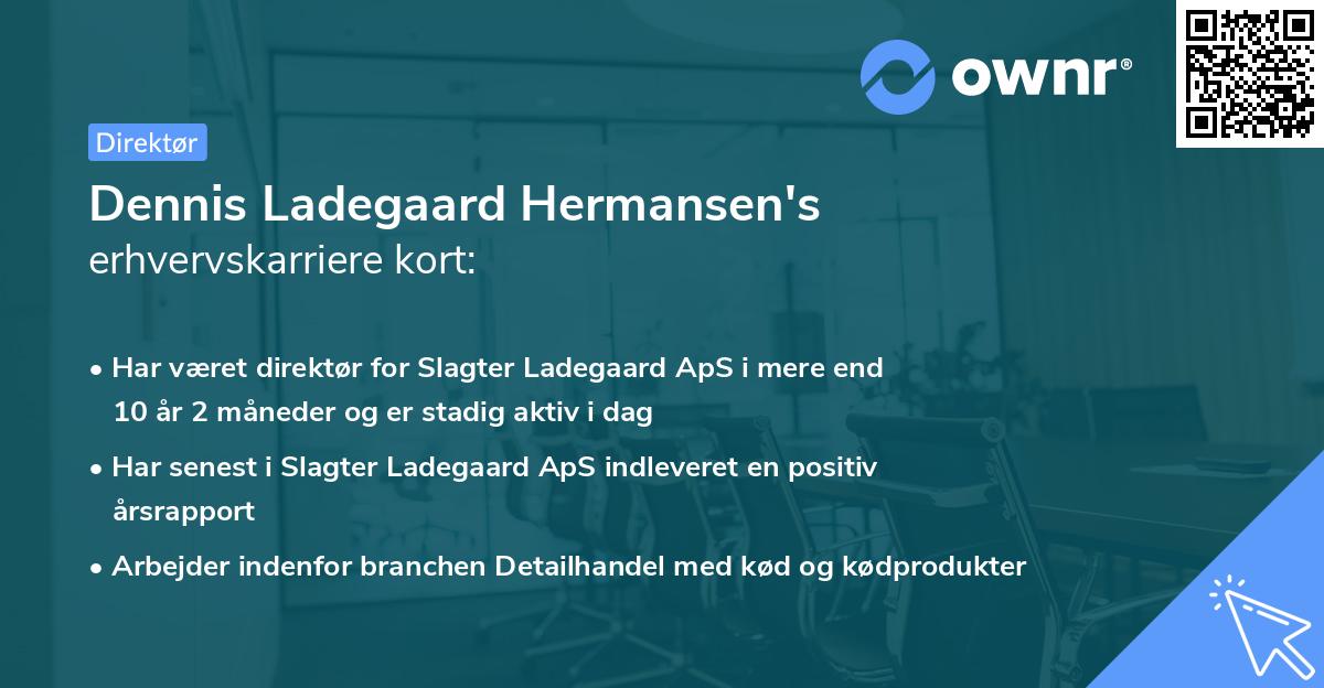 Dennis Ladegaard Hermansen's erhvervskarriere kort