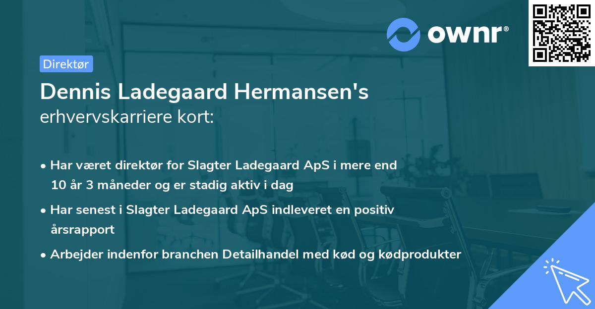 Dennis Ladegaard Hermansen's erhvervskarriere kort