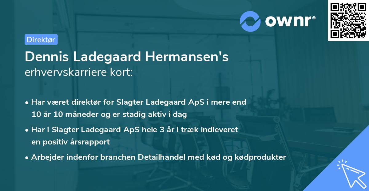 Dennis Ladegaard Hermansen's erhvervskarriere kort