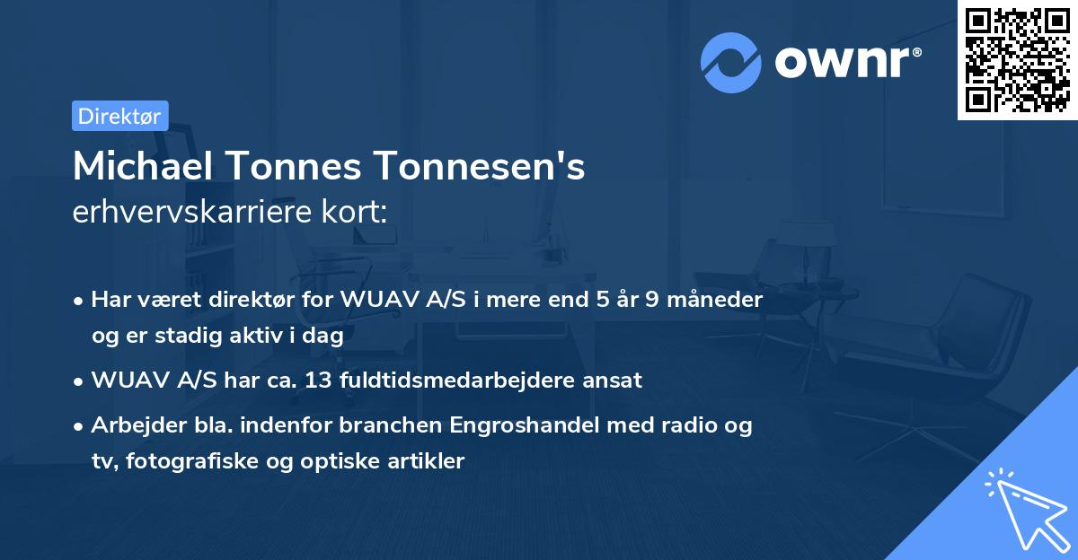 Michael Tonnes Tonnesen's erhvervskarriere kort